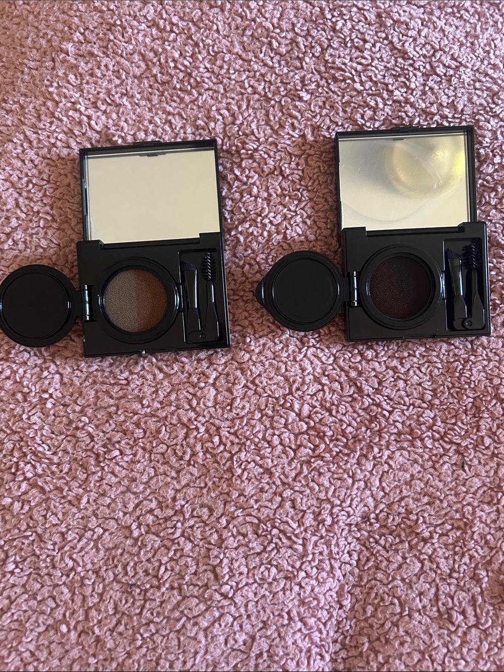 Cream Brown Brow Pomade with Mini Brush and Mirror
